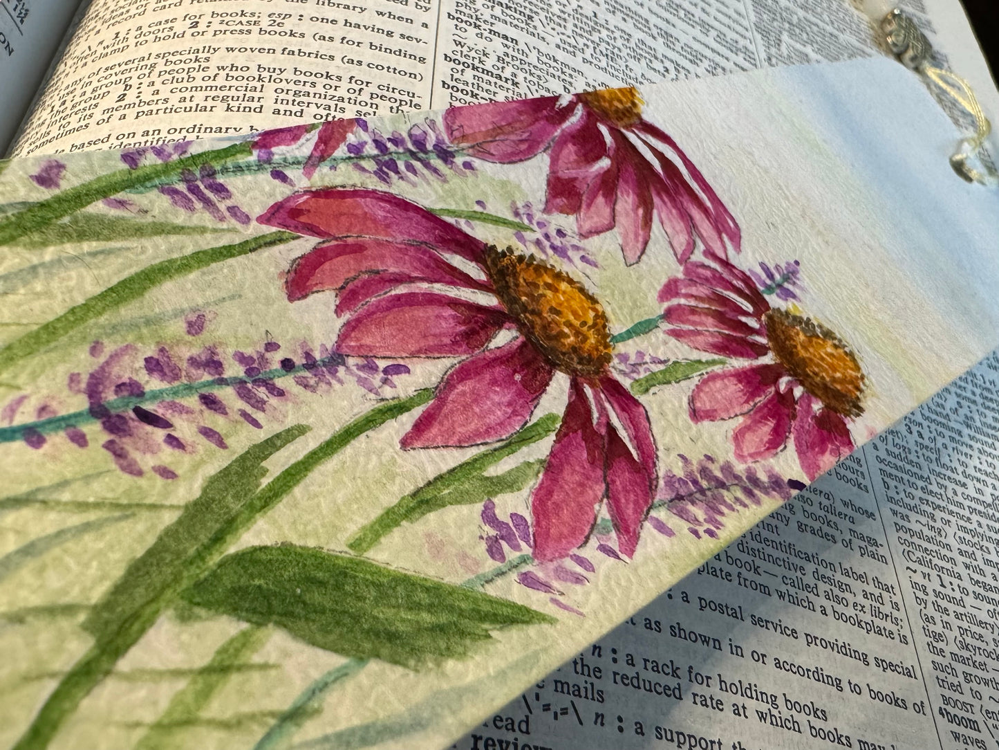 Summer Bloom, watercolour bookmark