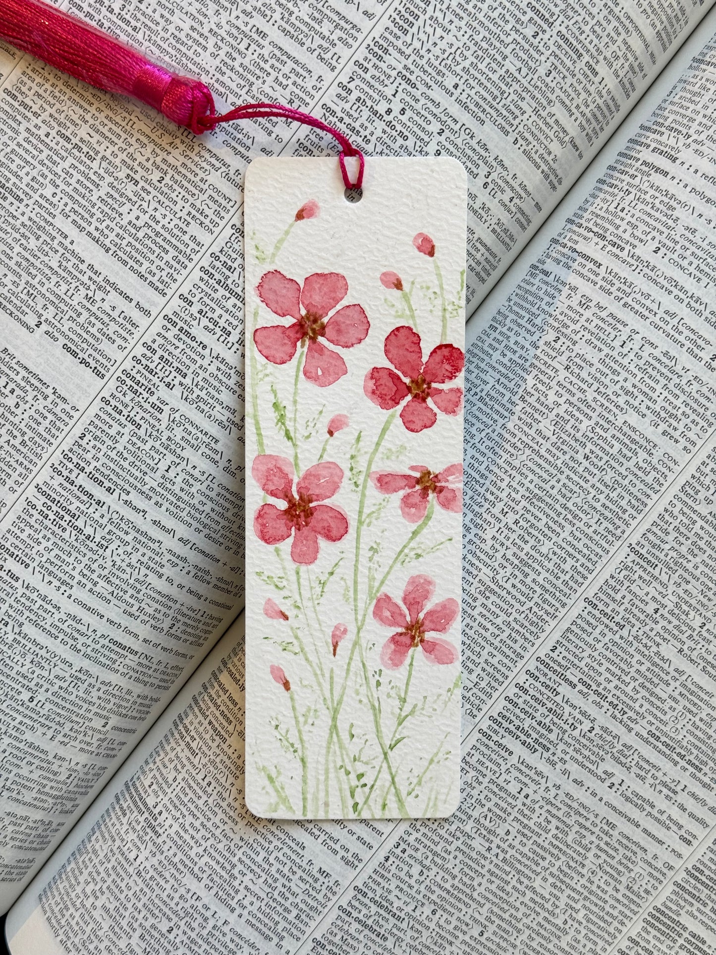 Delicate Touch, Watercolour Bookmark
