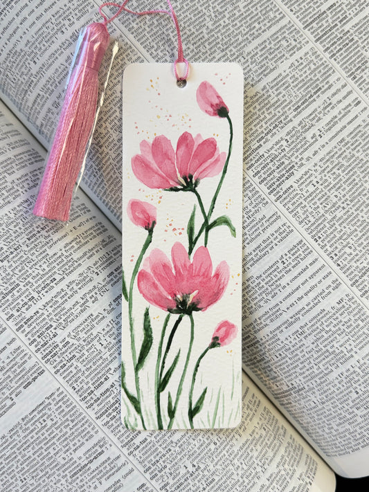Promise Pink, Watercolour Bookmark