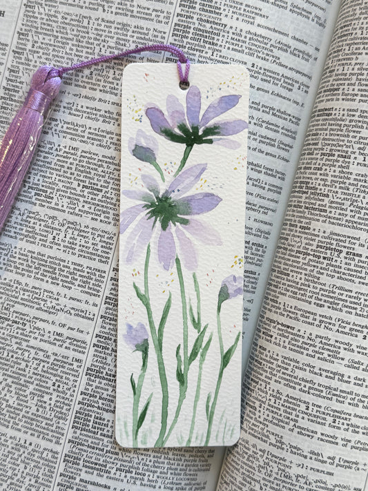 Flowers, Watercolour Bookmark